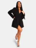 Wrap Belt Blazer Dress Black sold by Public Desire