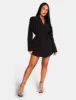 Wrap Belt Blazer Dress Black sold by Public Desire