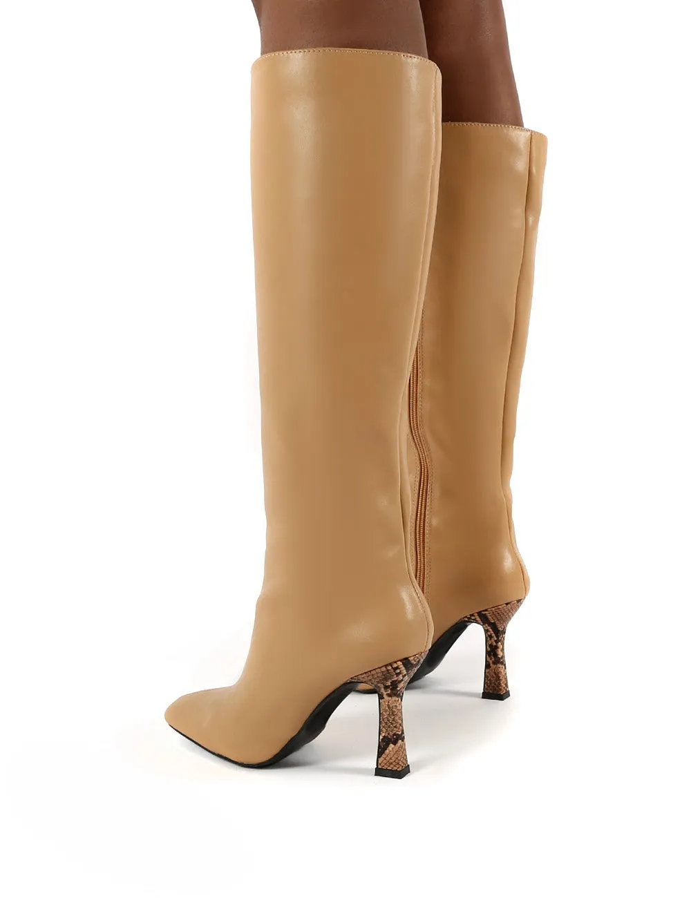 Repeat Nude Pu Heeled Knee High Boots sold by Public Desire product image thumbnail 4