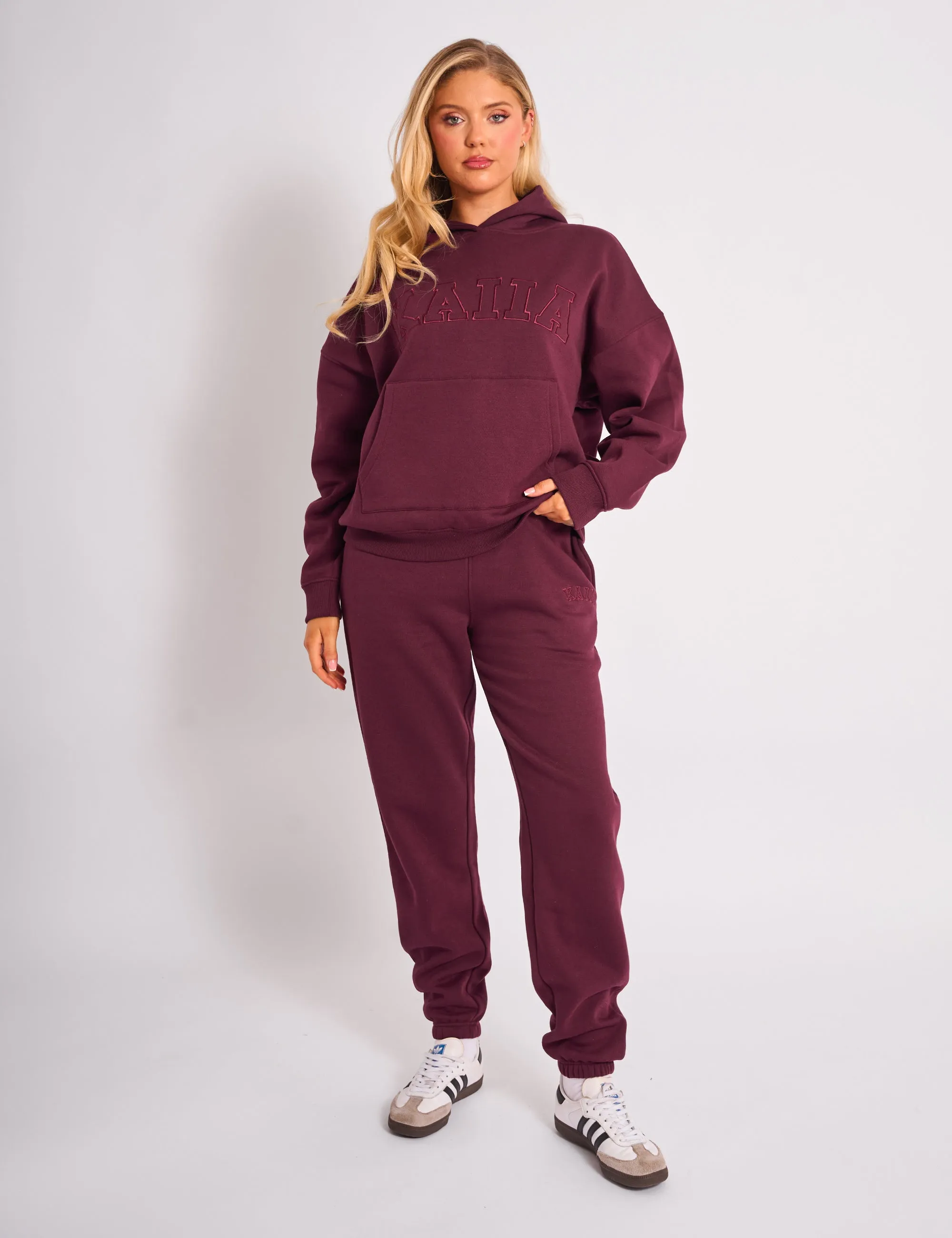 Kaiia Slogan Oversized Hoodie Plum sold by Public Desire product image thumbnail 4
