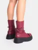 Odessa Burgundy Multi Strap Detail Chunky Sole Ankle Boots sold by Public Desire