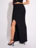 Knot Detail Luxe Slinky Maxi Skirt Black sold by Public Desire