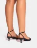 Bimi Black Buckle Detail Toe Post Kitten Heels sold by Public Desire