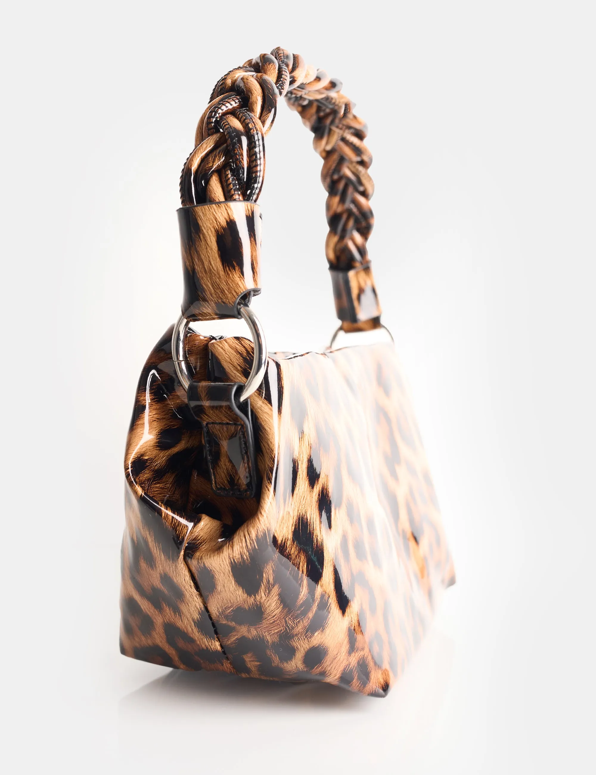 Lillian Leopard Satin Woven Strap Shoulder Bag sold by Public Desire product image thumbnail 2