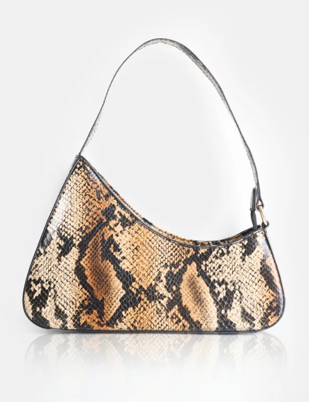 Morgan Snake Asymmetric Shoulder Bag sold by Public Desire