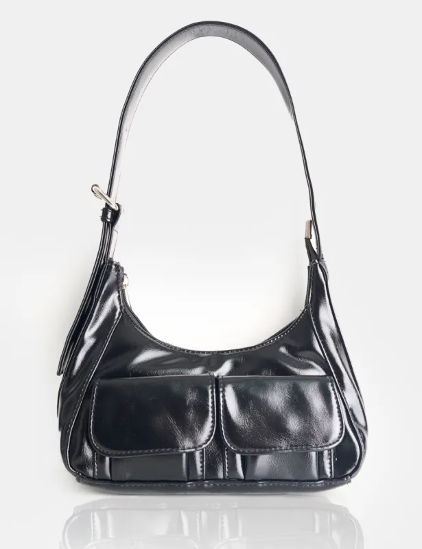 ショルダーバッグ・ポシェット ^LEATHERY^ Shimmered pleated shoulder bag BLACK LRBG4208BK Pleated Shoulder Bag 10L | lululemon SG