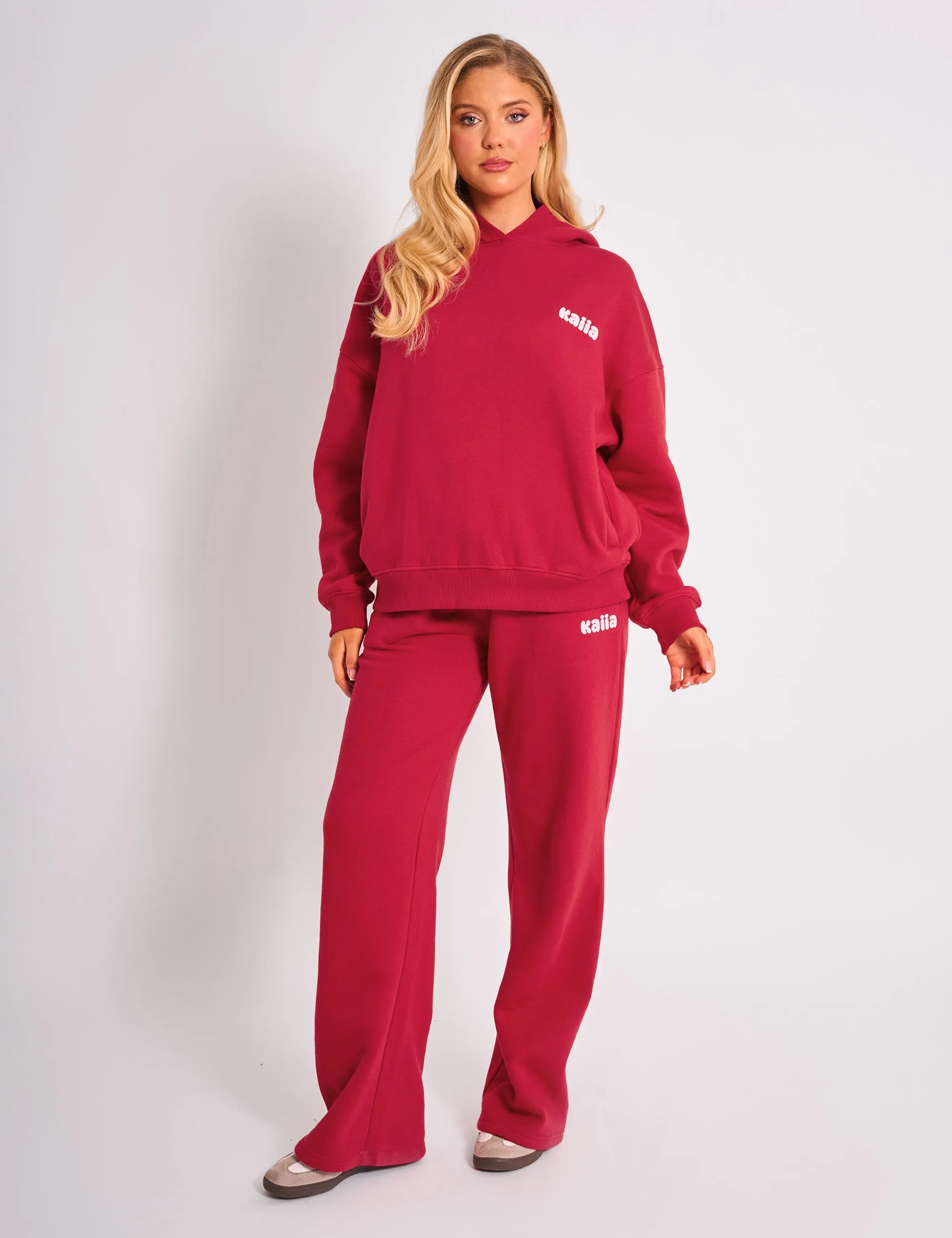 Kaiia Studio Cherry Graphic Oversized Hoodie Red & Pink sold by Public Desire product image thumbnail 4