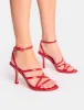Free Spirit Red Strappy Round Toe Mid Heels sold by Public Desire