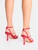 Free Spirit Red Strappy Round Toe Mid Heels sold by Public Desire