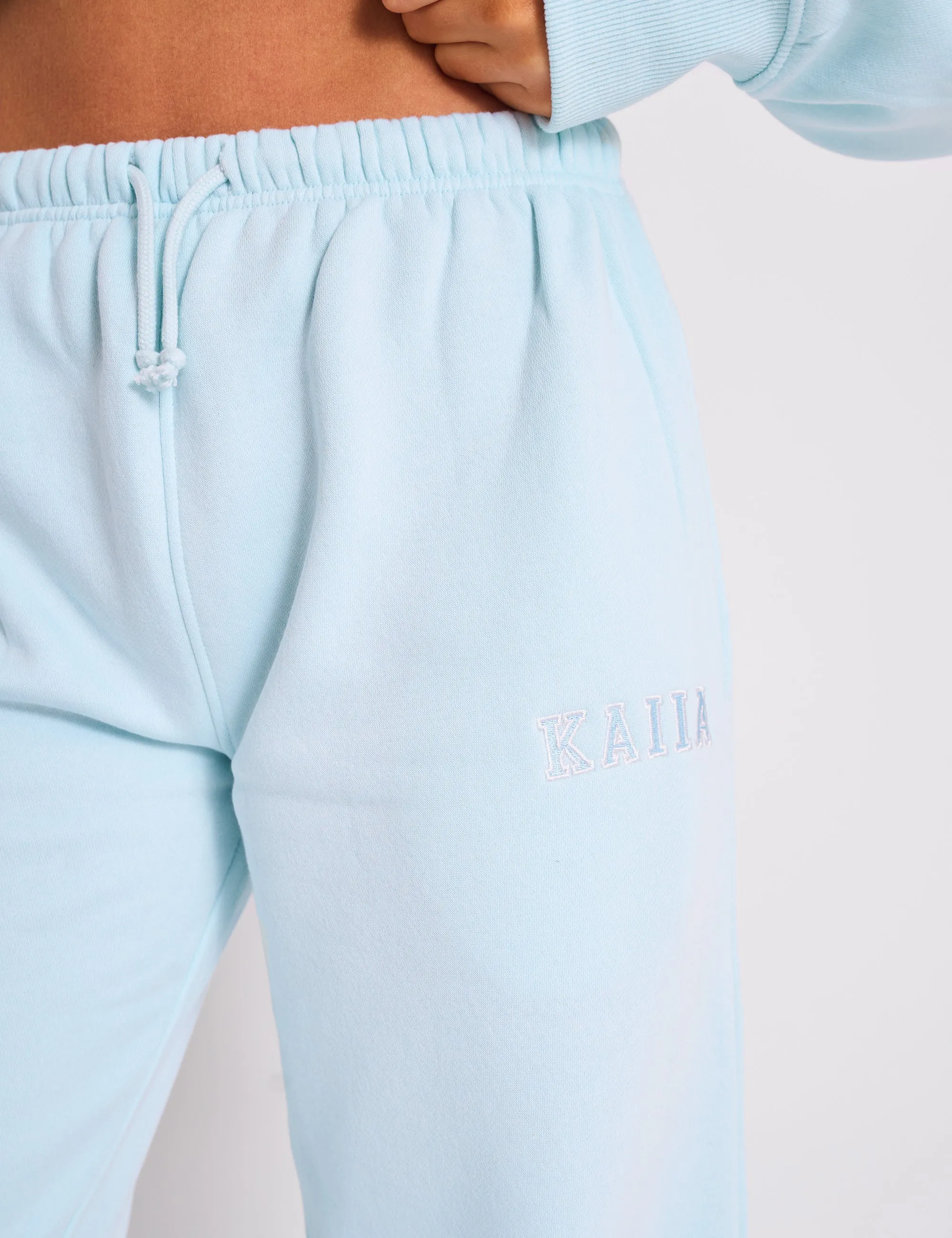 Kaiia Logo Wide Leg Joggers Light Blue sold by Public Desire product image thumbnail 4