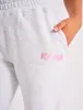 Kaiia Bubble Logo Wide Leg Joggers Grey Marl & Pink sold by Public Desire