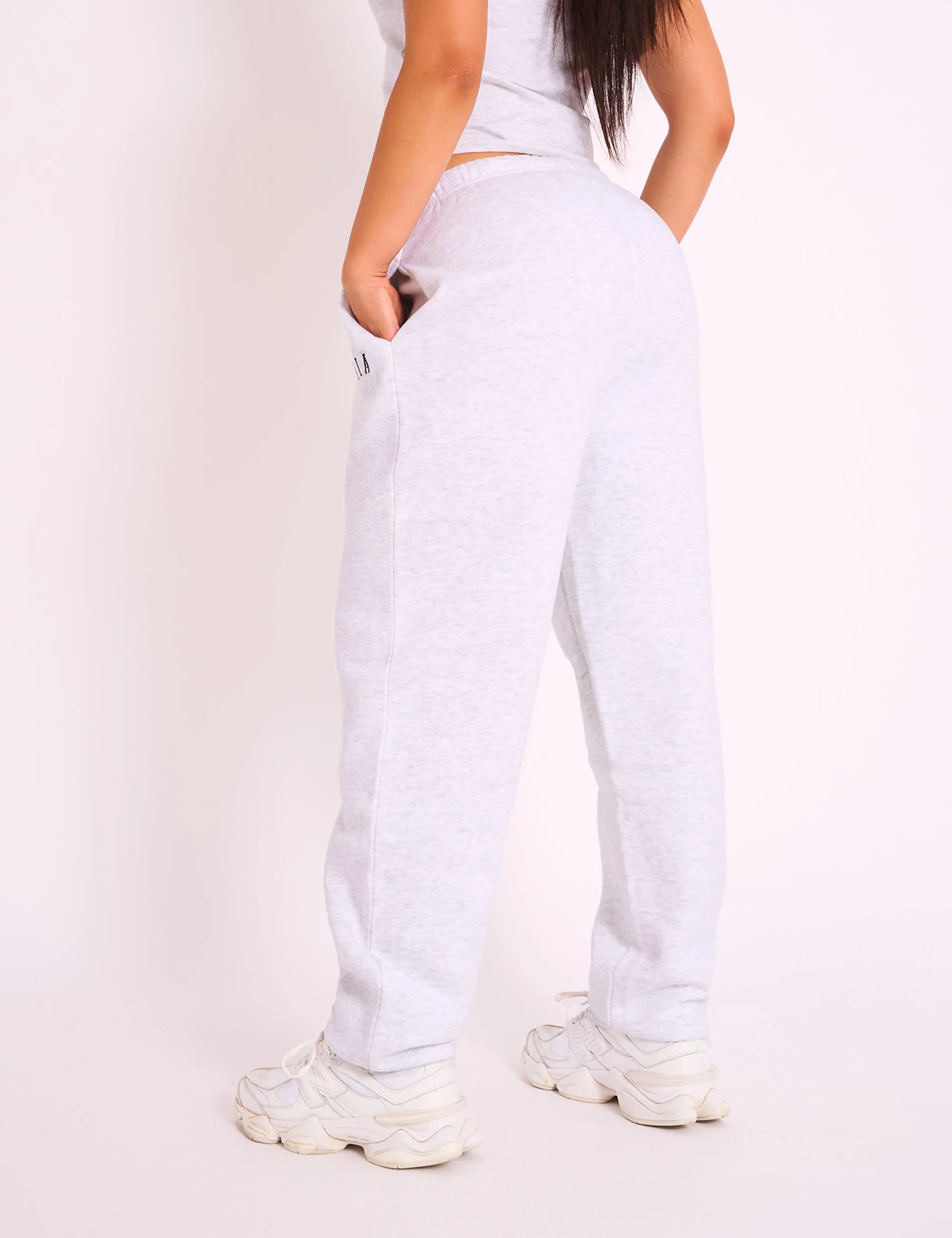 Kaiia Logo Cuffed Joggers Light Grey Marl sold by Public Desire product image thumbnail 3