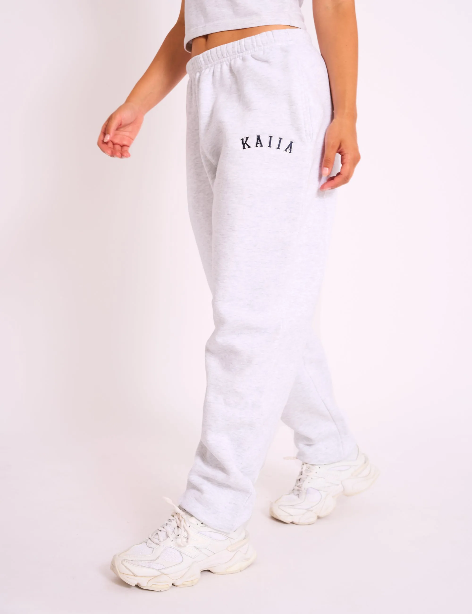 Kaiia Logo Cuffed Joggers Light Grey Marl sold by Public Desire product image thumbnail 2