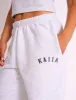Kaiia Logo Cuffed Joggers Light Grey Marl sold by Public Desire