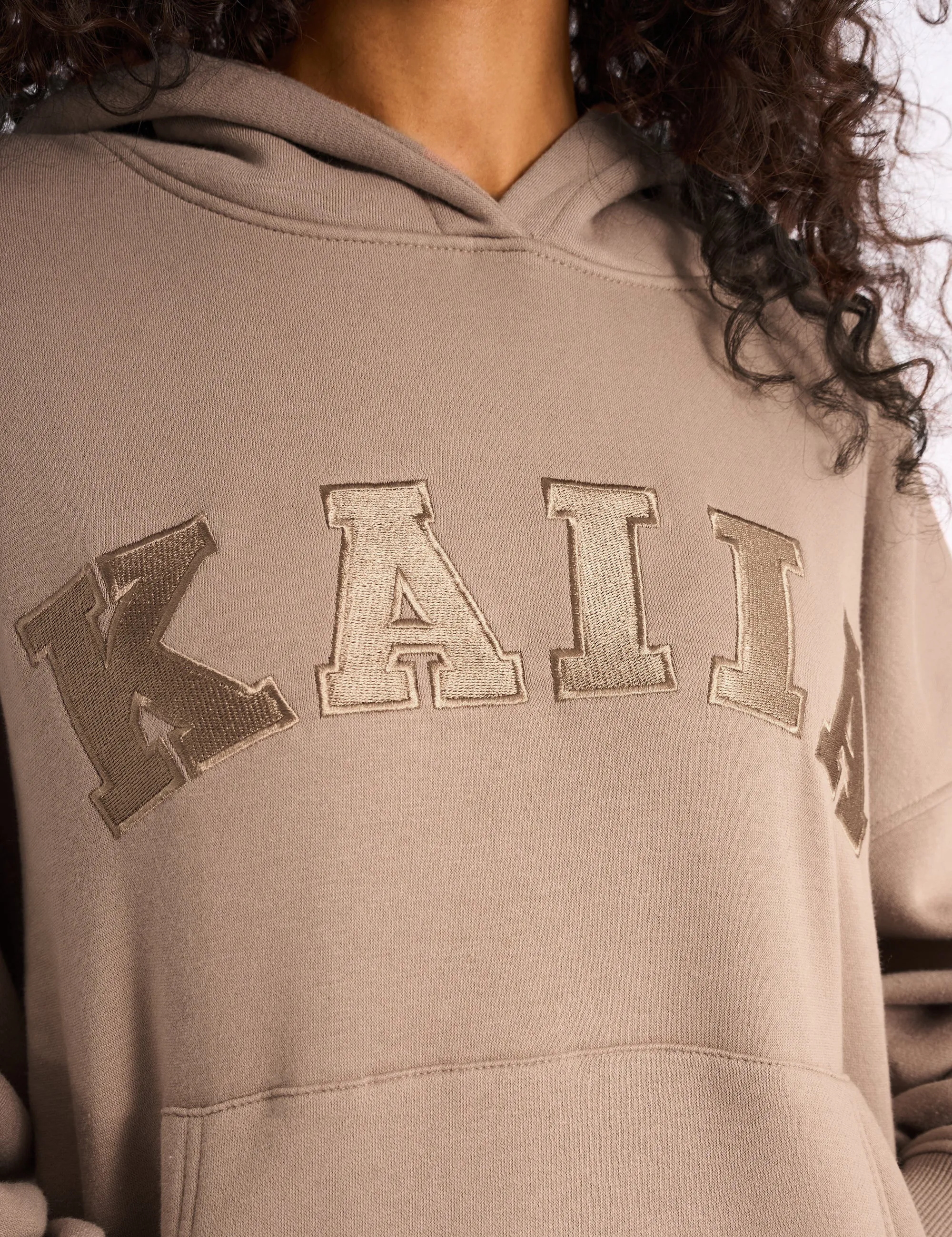 Kaiia Slogan Oversized Hoodie Latte sold by Public Desire product image thumbnail 2