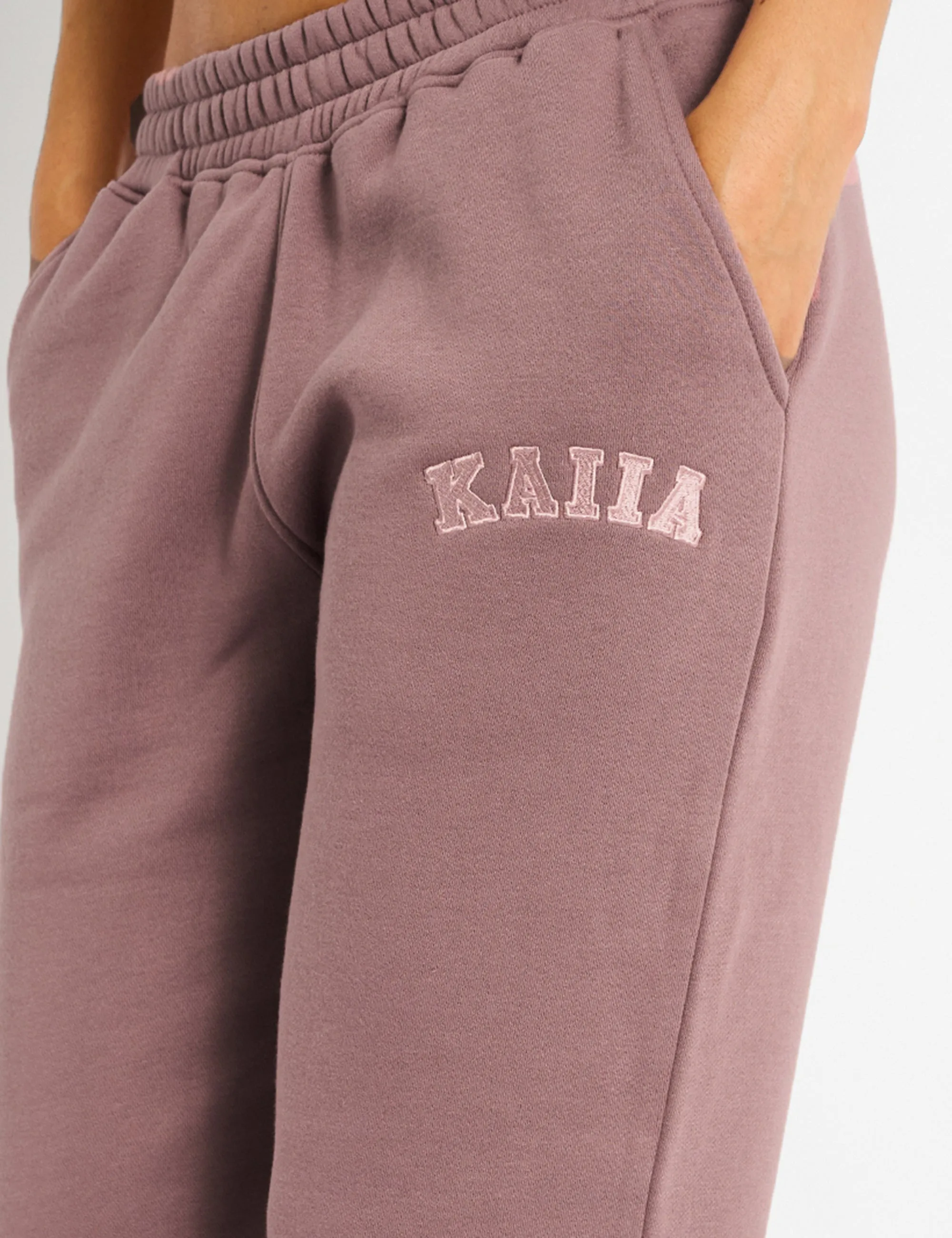 Kaiia Logo Wide Leg Joggers Rose sold by Public Desire product image thumbnail 4