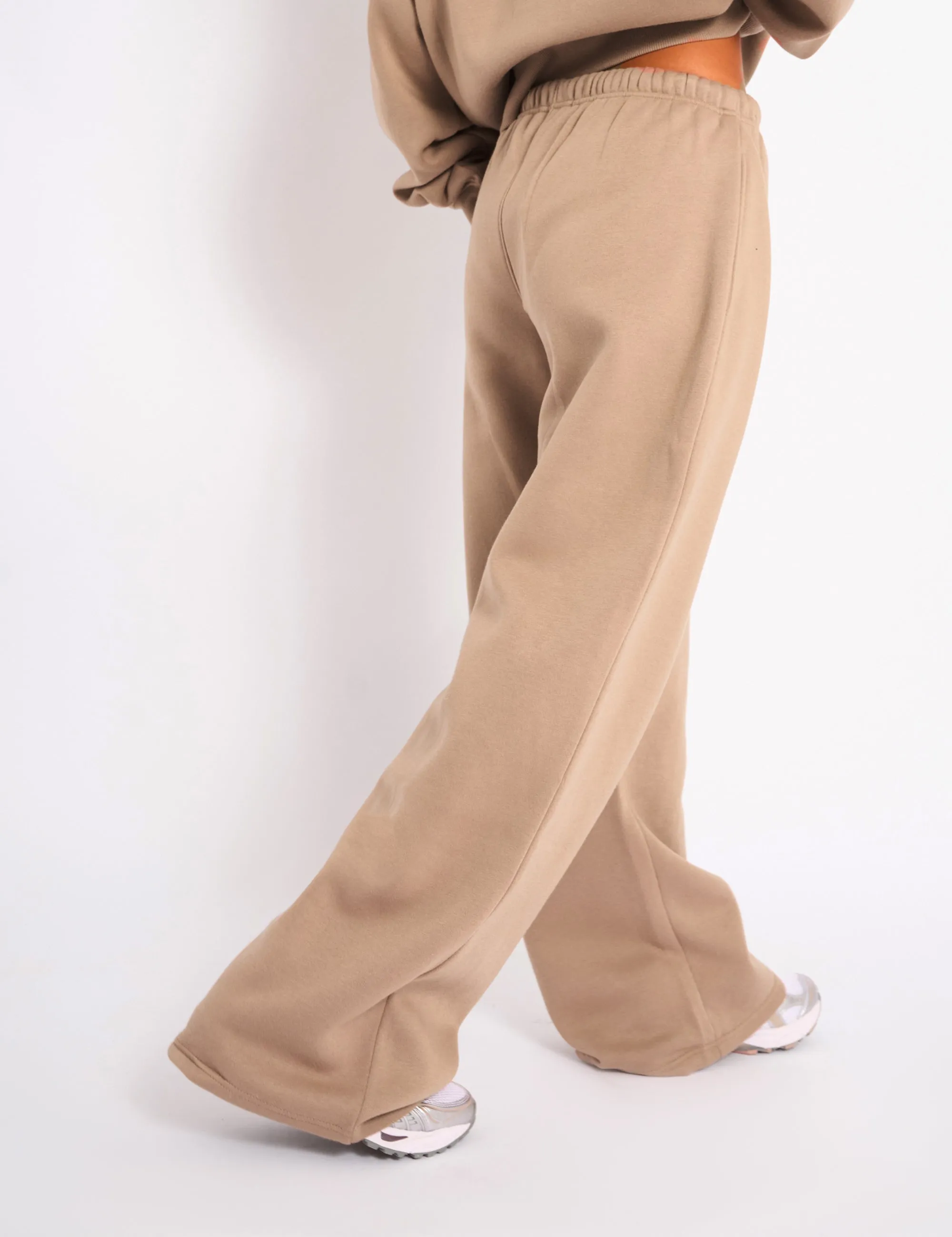 Kaiia Logo Wide Leg Joggers Latte sold by Public Desire product image thumbnail 3