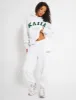 Kaiia Logo Cuffed Joggers Light Grey Marl & Forest Green sold by Public Desire