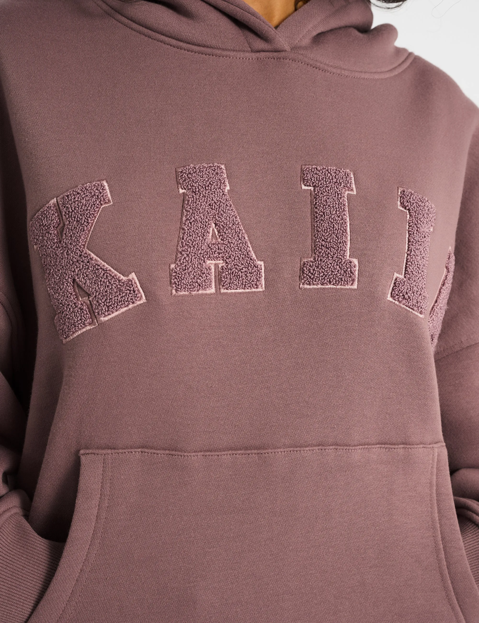 Kaiia Borg Slogan Oversized Hoodie Rose sold by Public Desire product image thumbnail 2