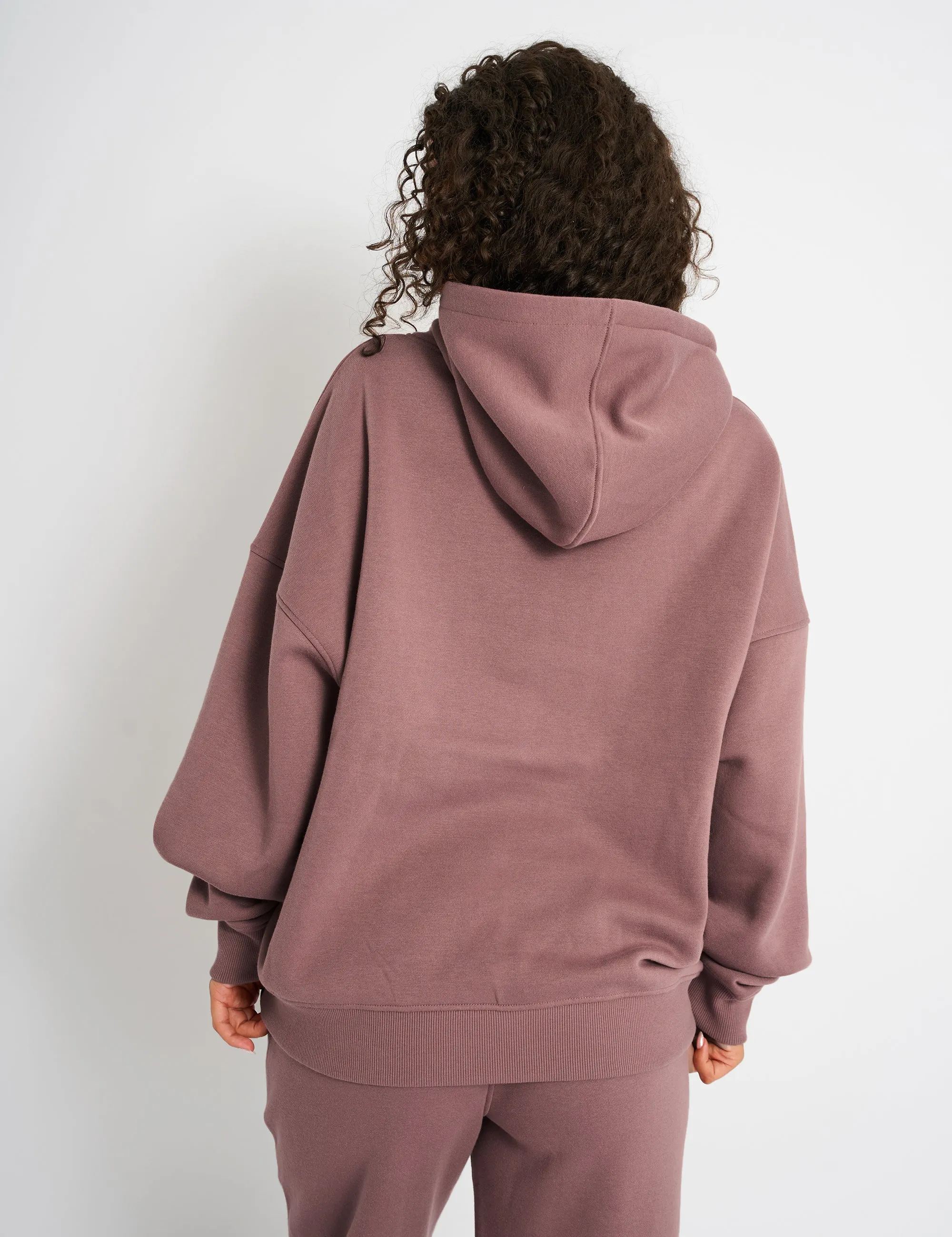 Kaiia Borg Slogan Oversized Hoodie Rose sold by Public Desire product image thumbnail 3