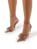 Midnight Rose Gold Wrap Around Diamante Bow High Heels sold by Public Desire