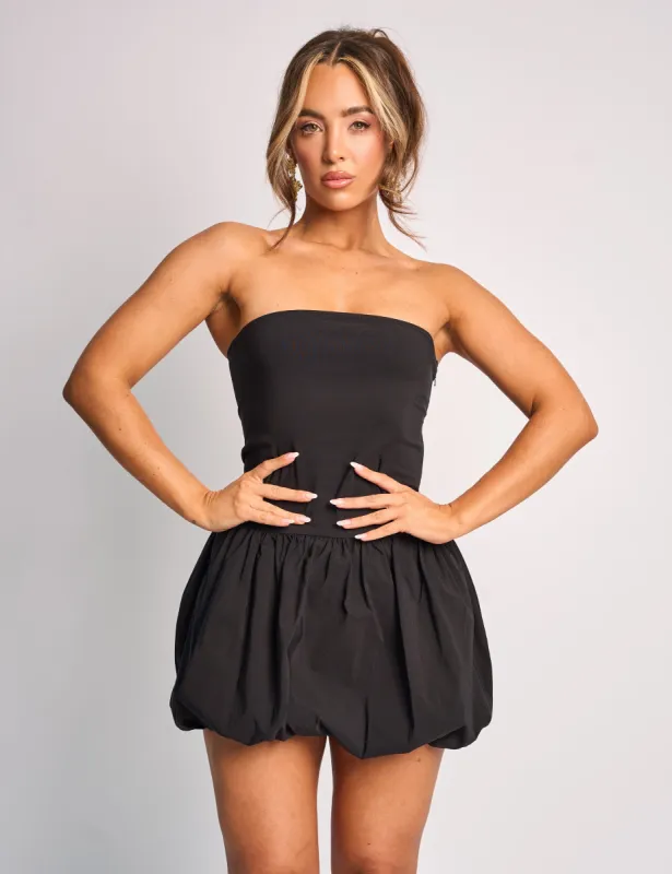 Bandeau Balloon Skirt Mini Dress Black sold by Public Desire