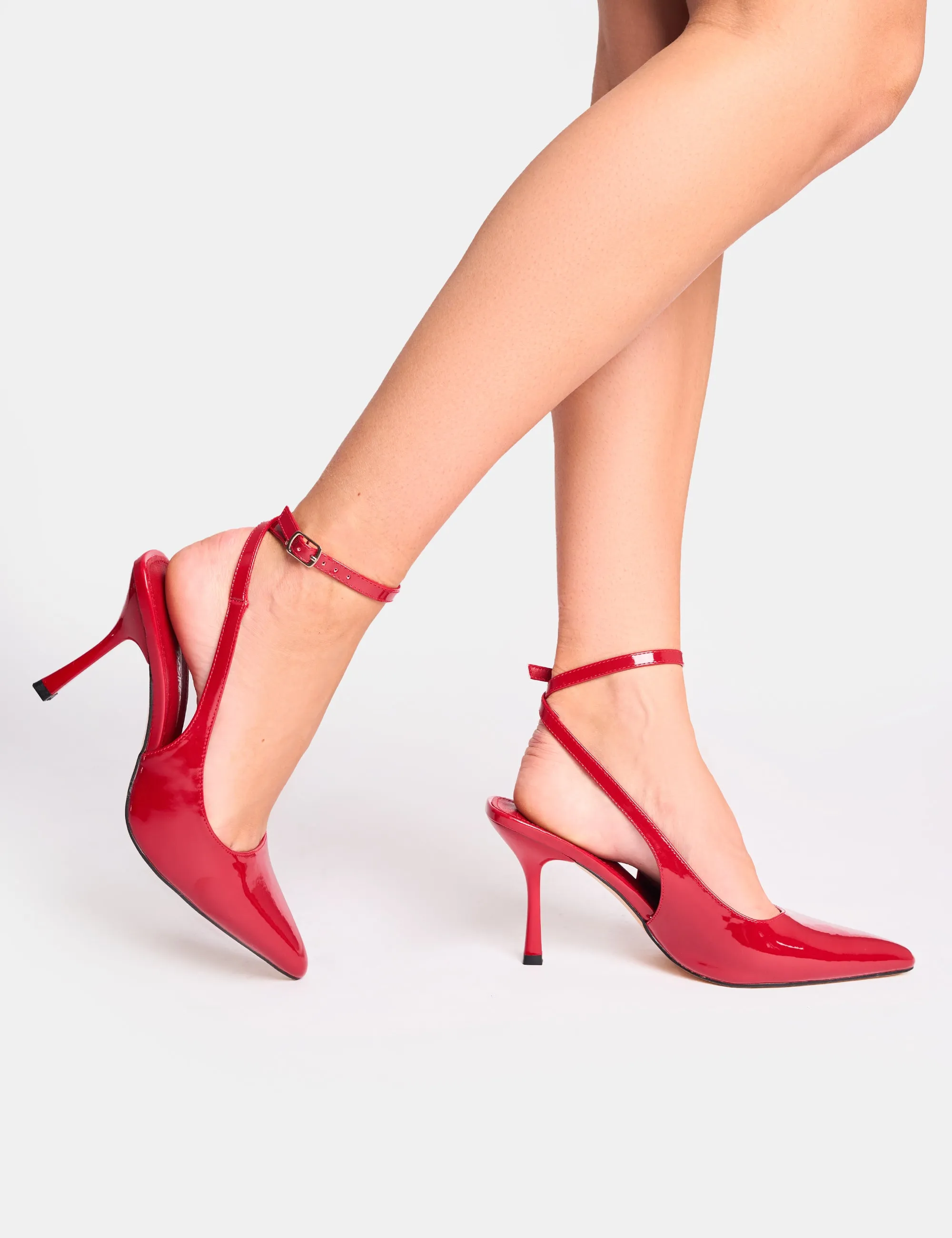 Sweet Talk Red Ankle Strap Court Heels sold by Public Desire product image thumbnail 2