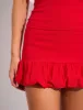Ruffle Hem Mini Skirt Co Ord Red sold by Public Desire
