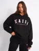 Kaiia Studio Oversized Hoodie Black & Pink sold by Public Desire