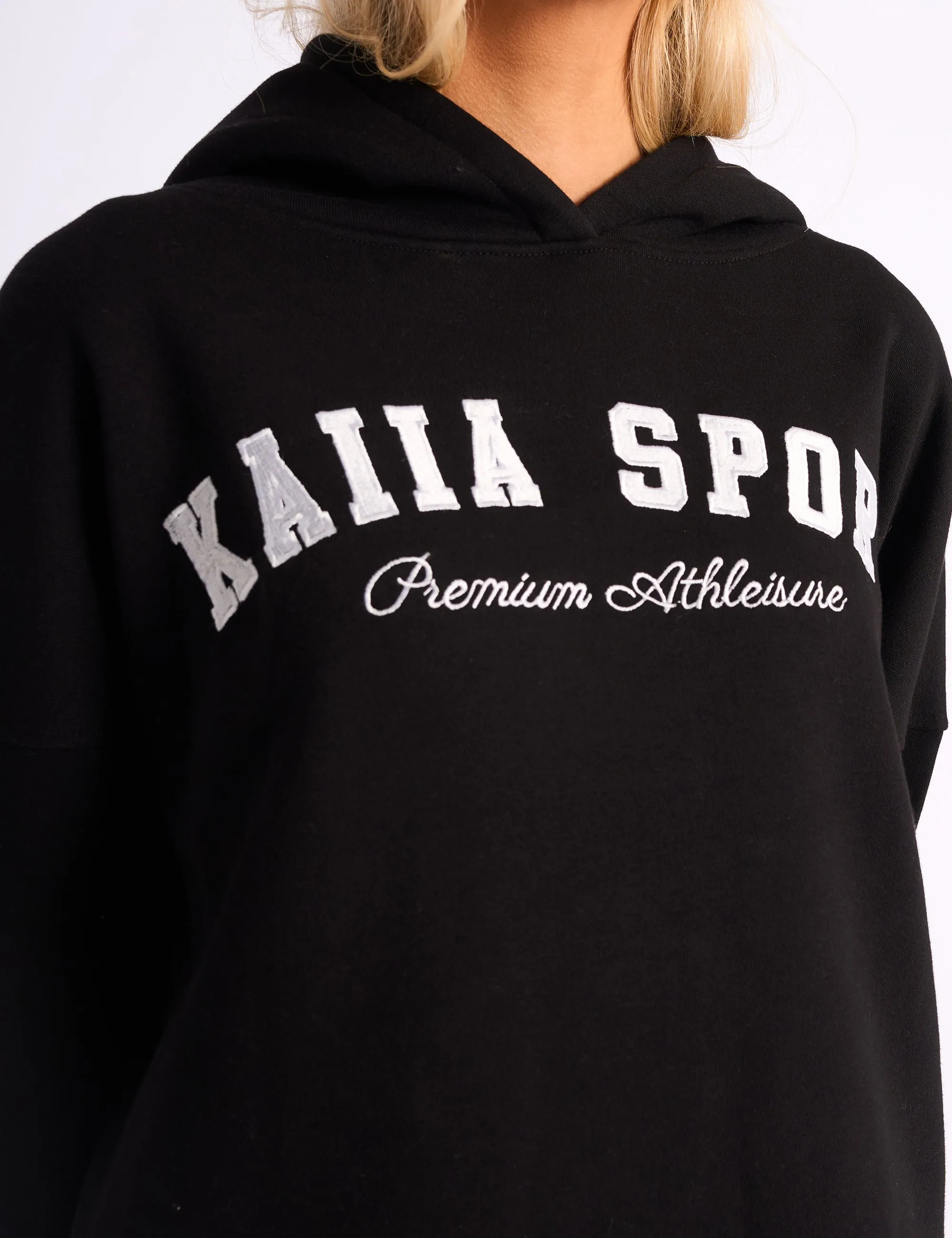 Kaiia Sport Oversized Hoodie Black & White sold by Public Desire product image thumbnail 4