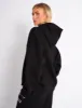 Kaiia Slogan Oversized Hoodie Black & Pink sold by Public Desire