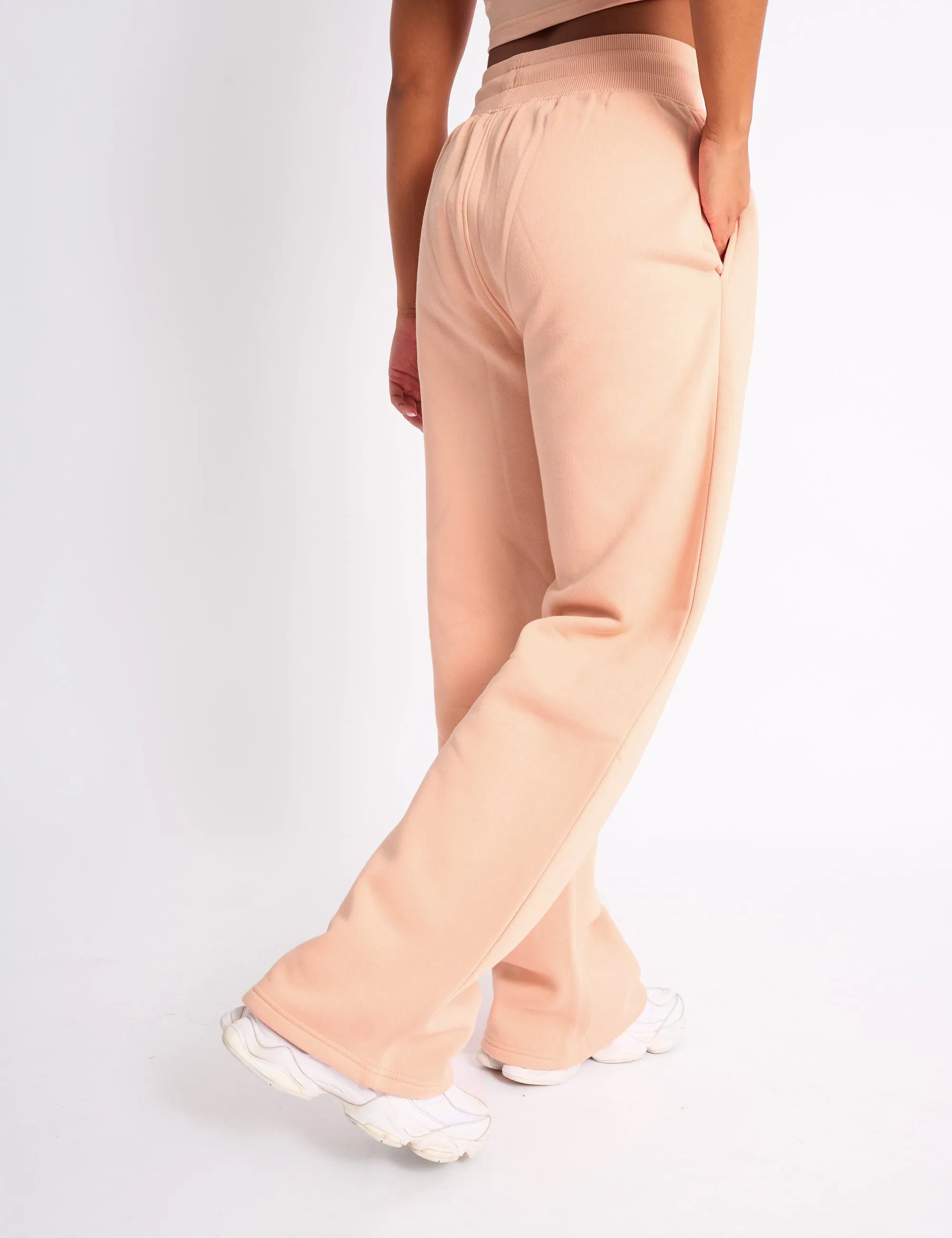 Kaiia Logo Wide Leg Joggers Apricot sold by Public Desire product image thumbnail 3