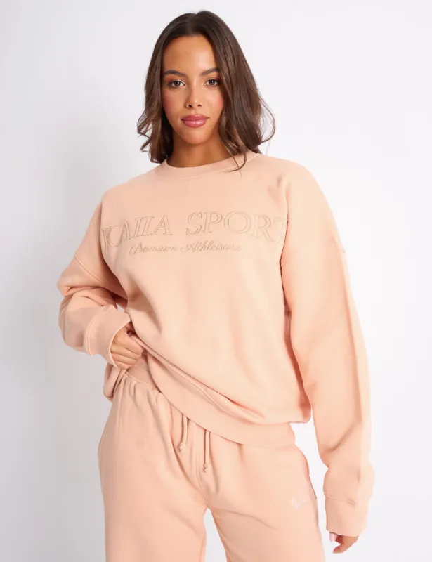 Kaiia Sport Oversized Sweatshirt Apricot sold by Public Desire