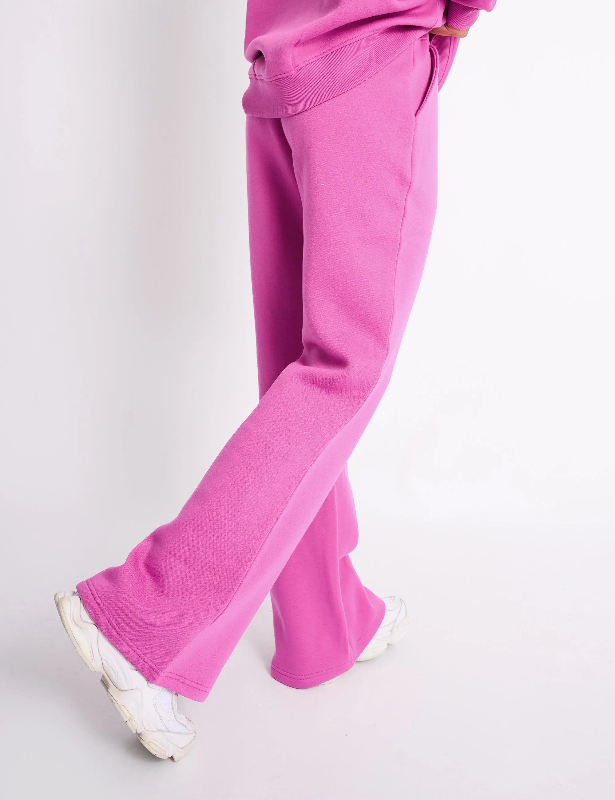 Kaiia Logo Wide Leg Joggers Bubblegum Pink sold by Public Desire product image thumbnail 3