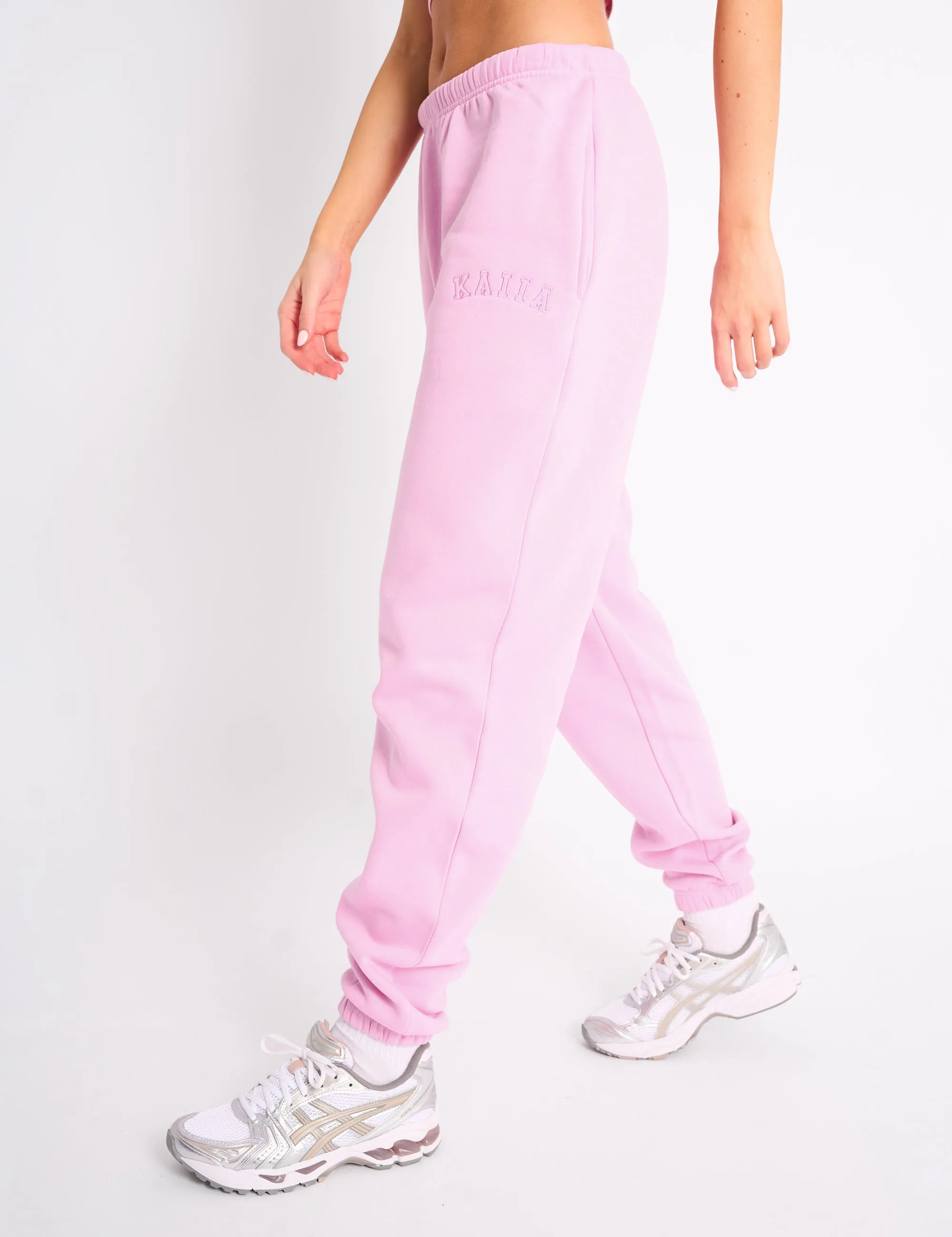 Kaiia Logo Cuffed Joggers Candy Pink sold by Public Desire product image thumbnail 2
