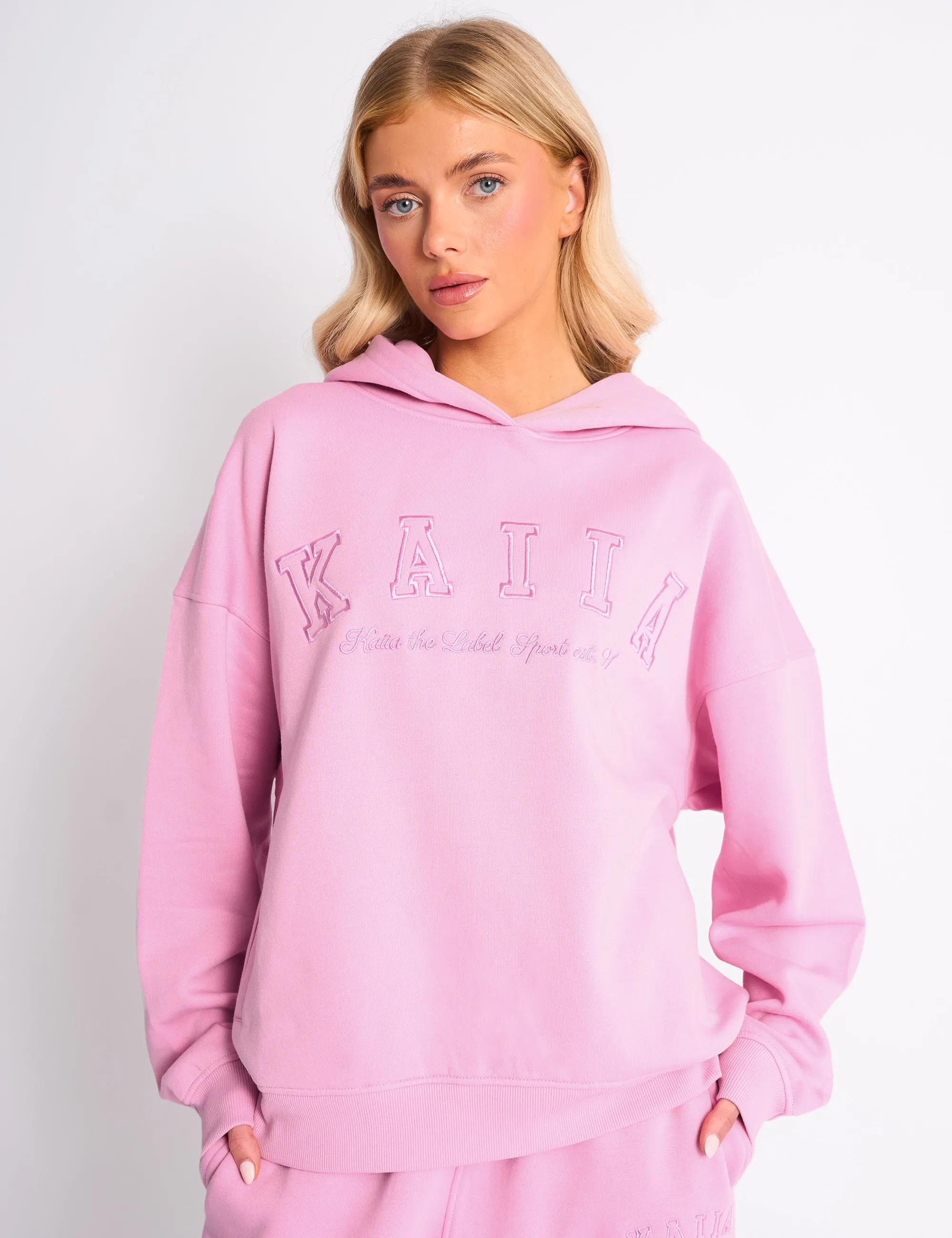 Kaiia Slogan Oversized Hoodie Candy Pink sold by Public Desire