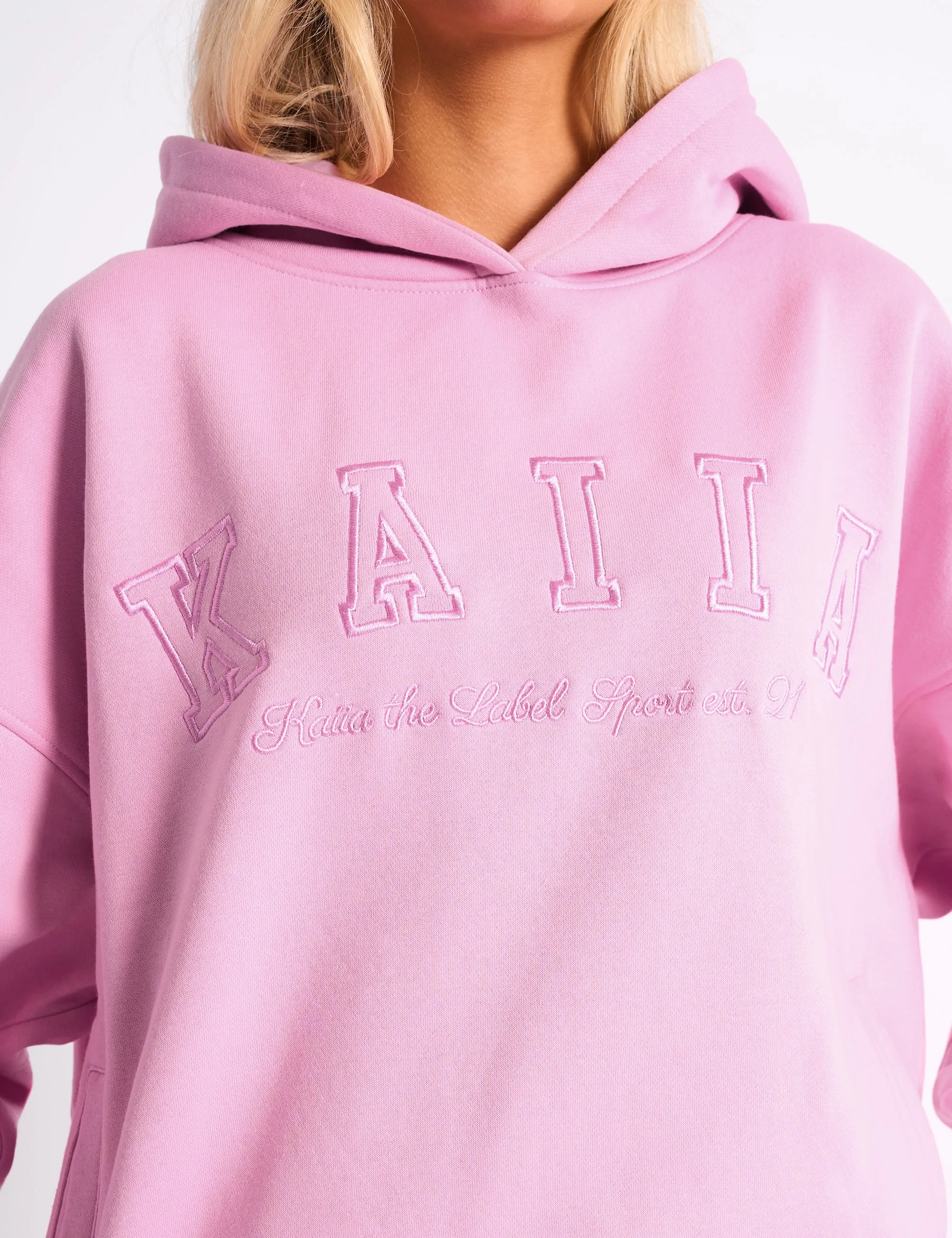 Kaiia Slogan Oversized Hoodie Candy Pink sold by Public Desire product image thumbnail 4