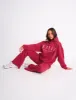 Kaiia Slogan Oversized Hoodie Cranberry & Pink sold by Public Desire
