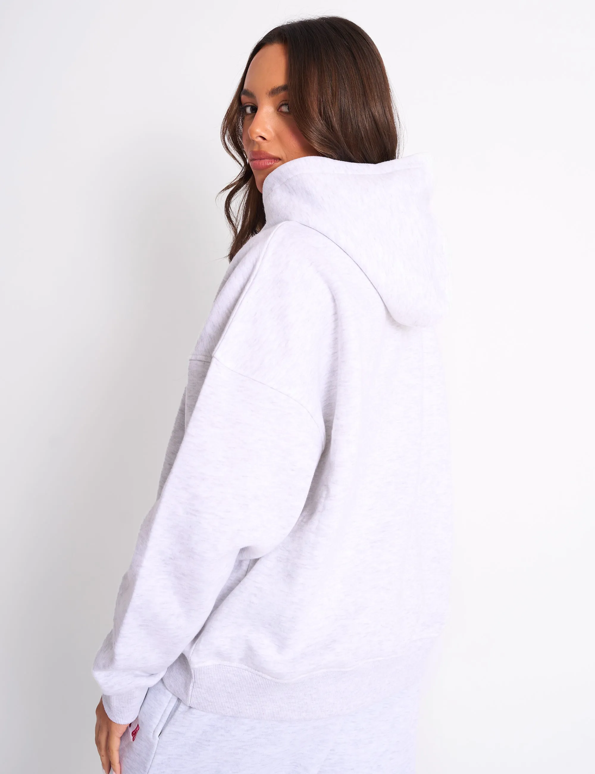 Kaiia Sport Oversized Hoodie Grey Marl & Red sold by Public Desire product image thumbnail 2