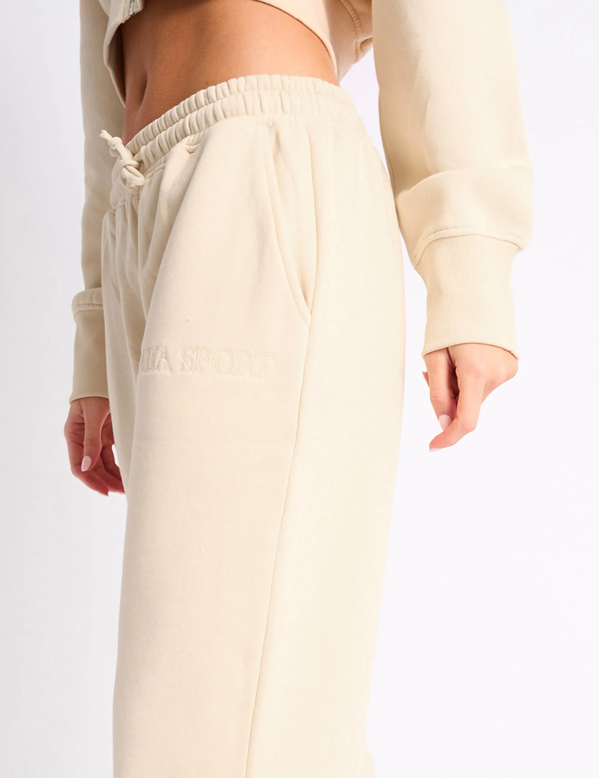 Kaiia Sport Wide Leg Joggers Buttercream sold by Public Desire product image thumbnail 4