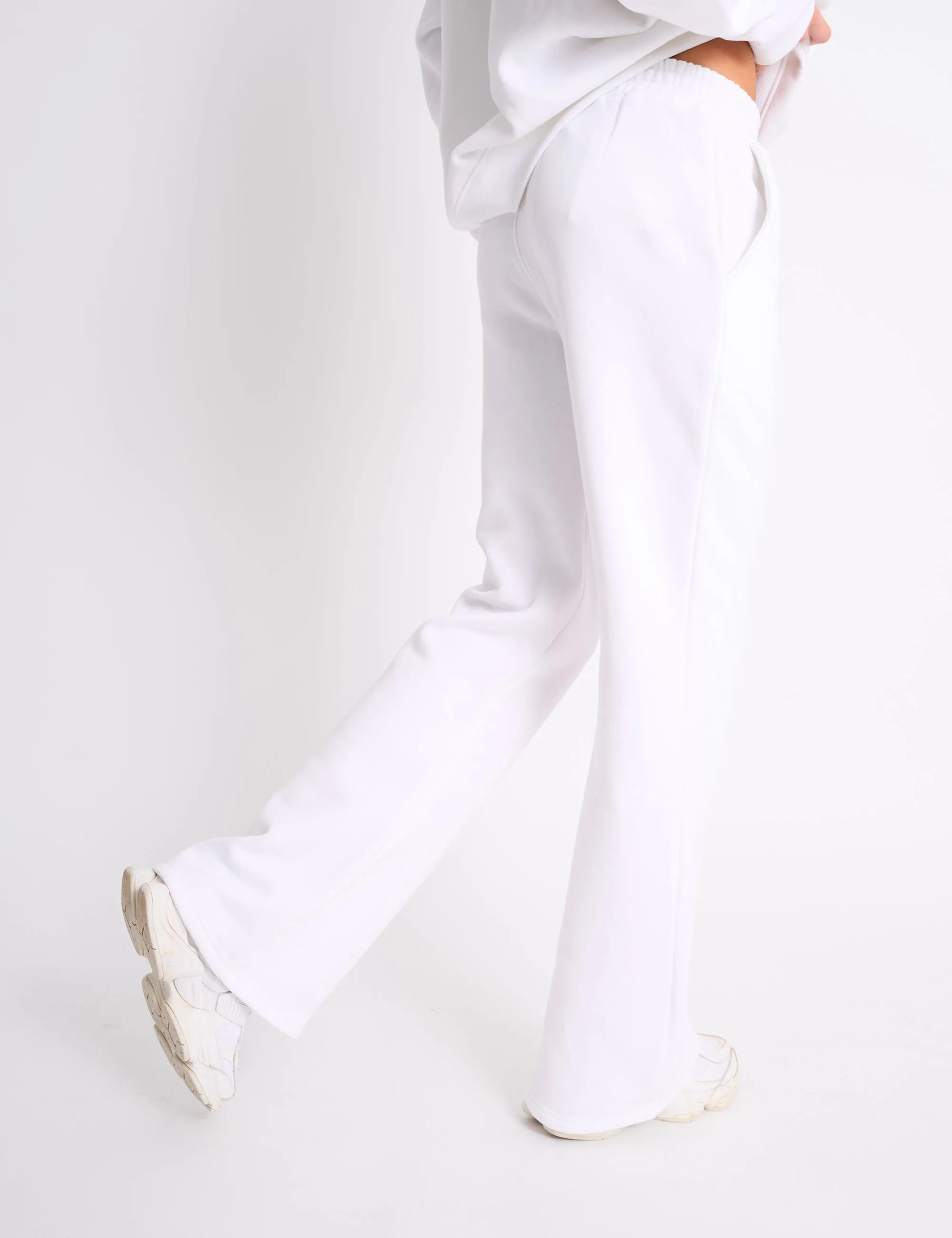 Kaiia Logo Wide Leg Joggers White & Sand sold by Public Desire product image thumbnail 3
