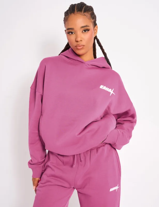 Kaiia Star Graphic Oversized Hoodie Hot Pink sold by Public Desire