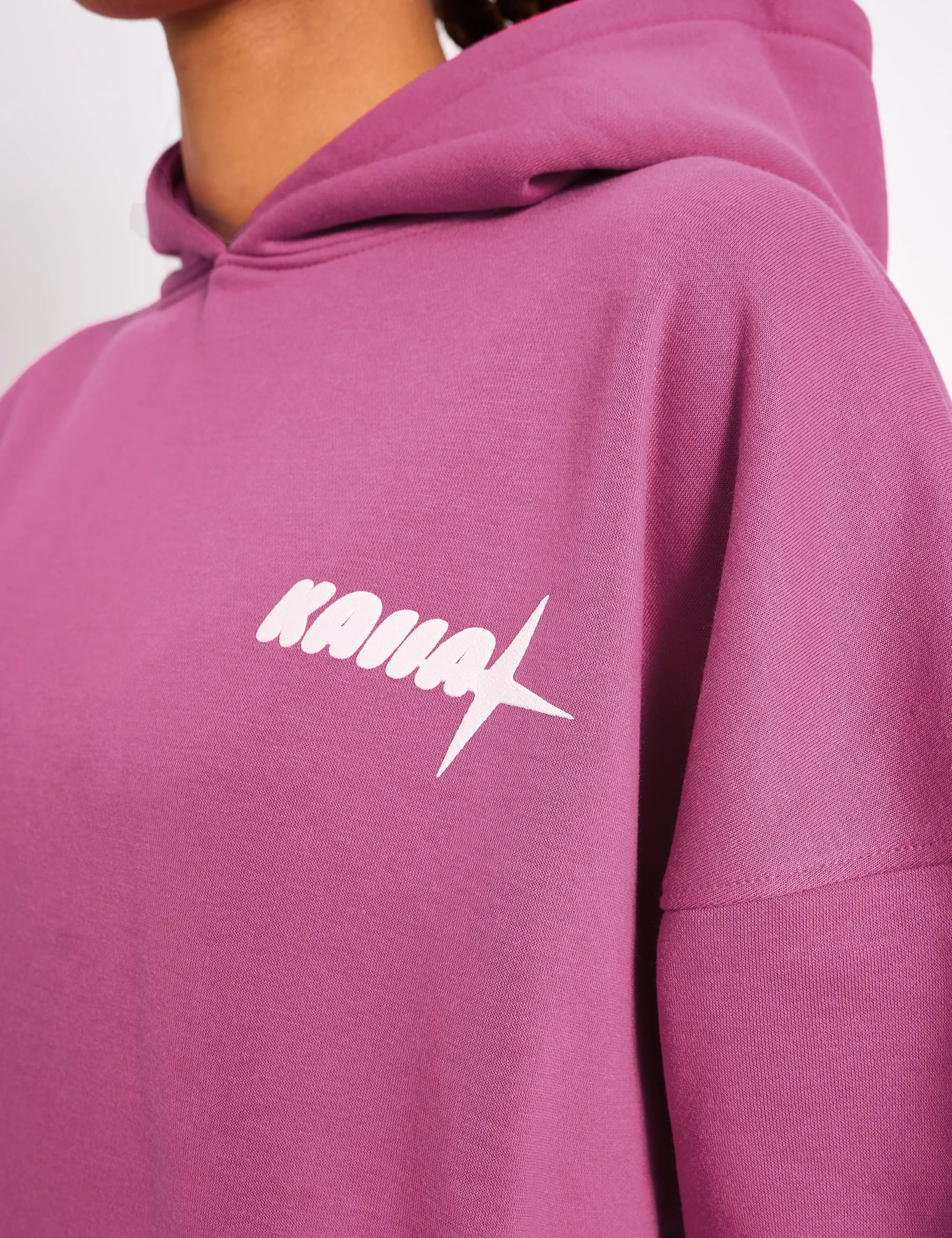 Kaiia Star Graphic Oversized Hoodie Hot Pink sold by Public Desire product image thumbnail 4