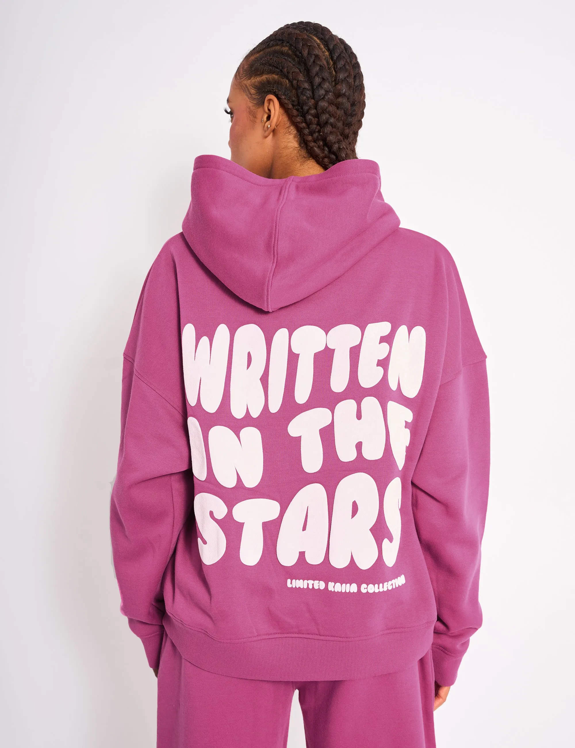 Kaiia Star Graphic Oversized Hoodie Hot Pink sold by Public Desire product image thumbnail 2