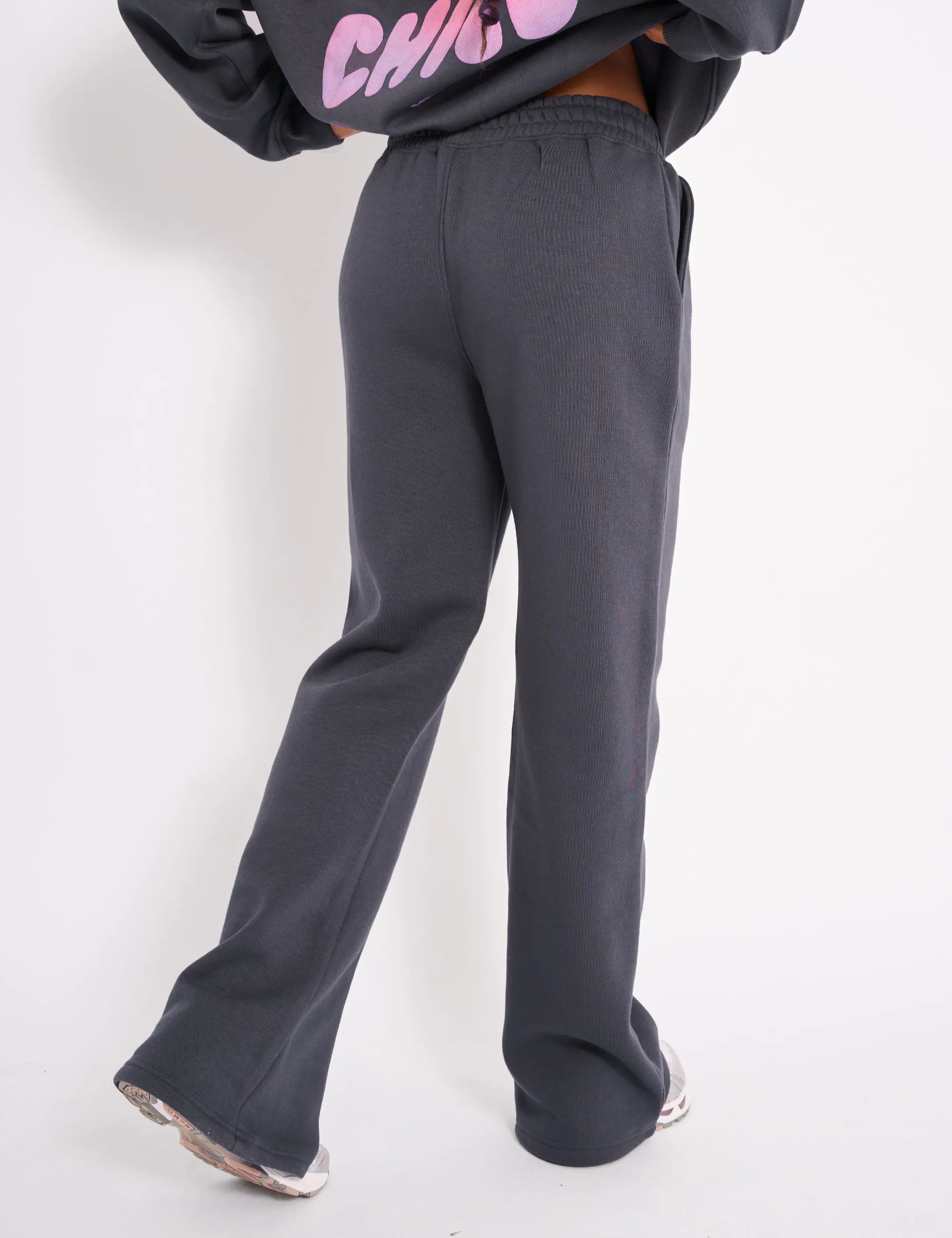 Kaiia Star Wide Leg Joggers Charcoal sold by Public Desire product image thumbnail 3