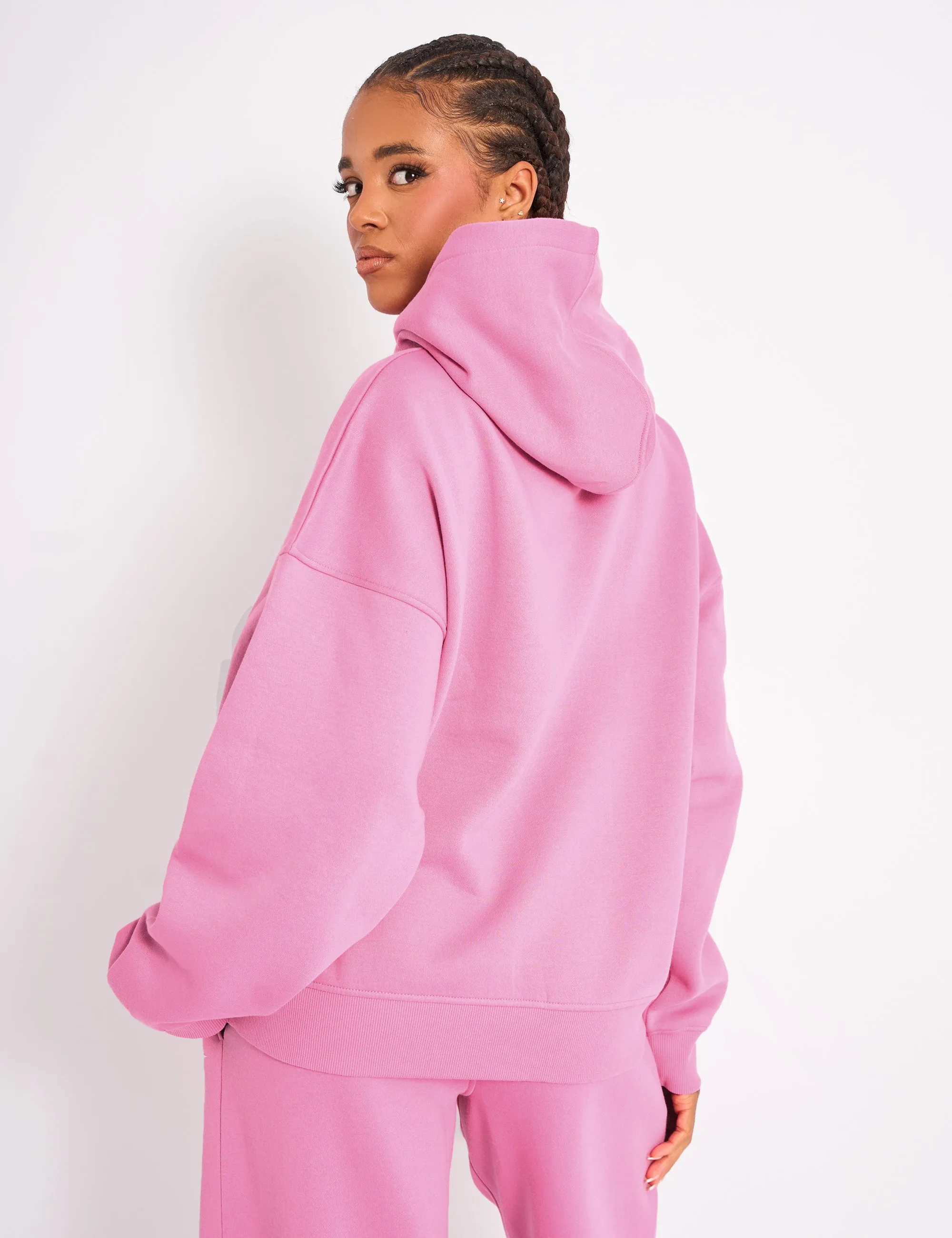 Kaiia Star Contrast Hood Oversized Hoodie Pink sold by Public Desire product image thumbnail 2