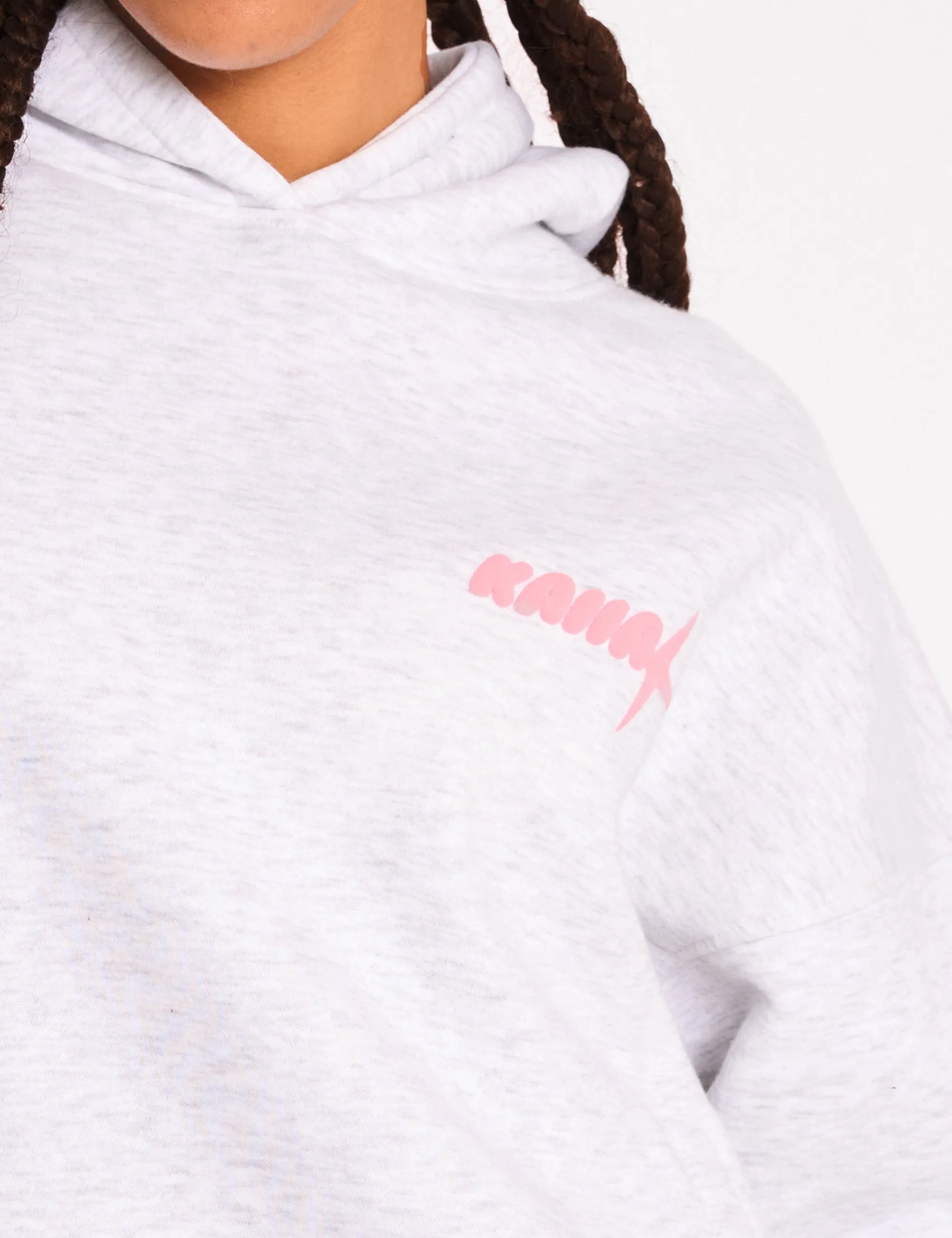 Kaiia Star Ombre Graphic Oversized Hoodie Grey Marl sold by Public Desire product image thumbnail 4