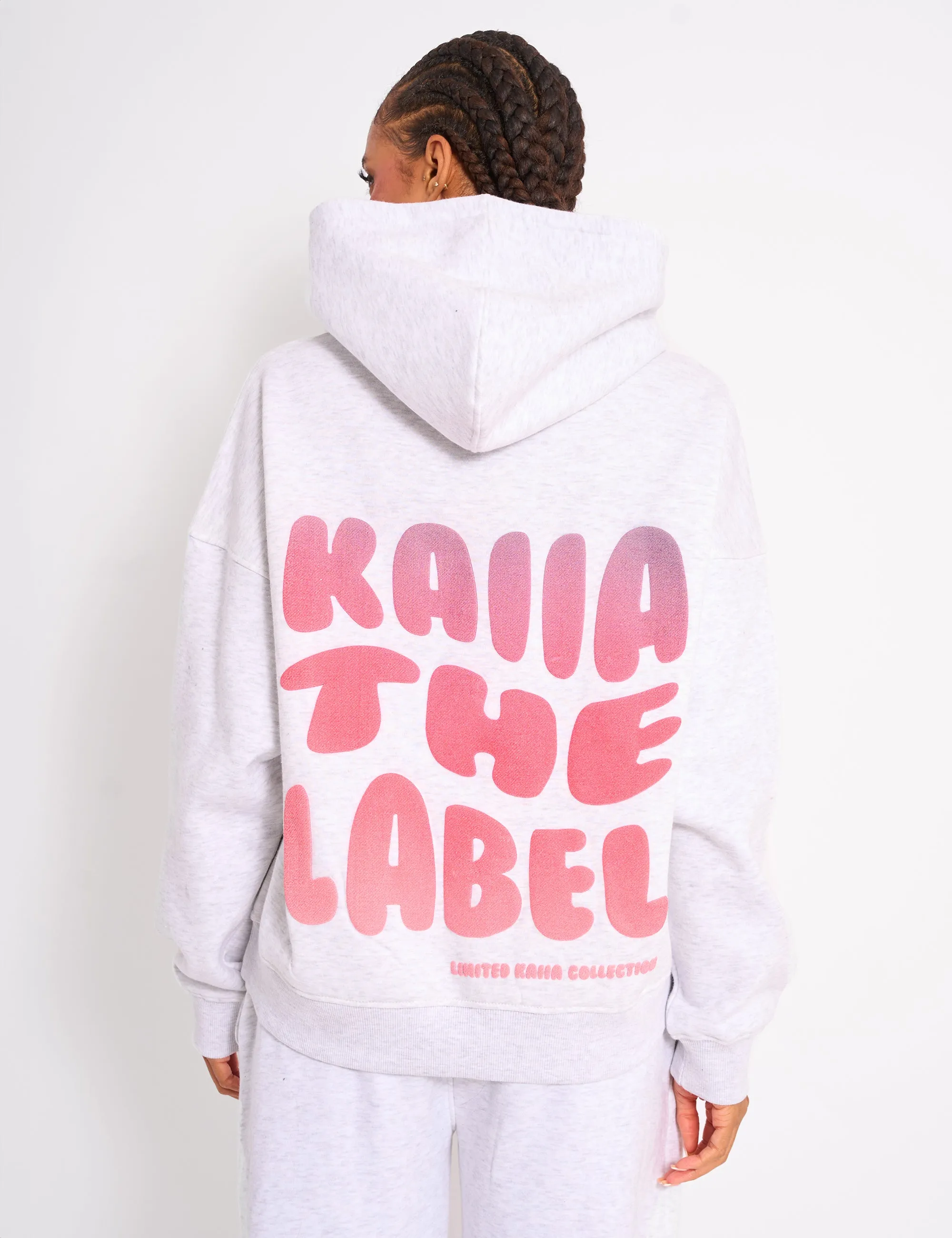 Kaiia Star Ombre Graphic Oversized Hoodie Grey Marl sold by Public Desire product image thumbnail 2