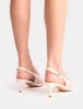 Roue White Mesh Detail Slingback Mid Court Heels sold by Public Desire