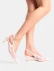 Roue White Mesh Detail Slingback Mid Court Heels sold by Public Desire